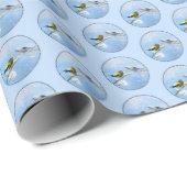 夕べグロ絵画スビーチズ – かわいいオリジナルドッグアート ラッピングペーパー (ロールコーナー)