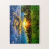 夕べサンセットウィスコンシン。 ジグソーパズル (縦)