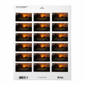 夕べサンセットシー素朴結婚ン ラベル (フルシート)