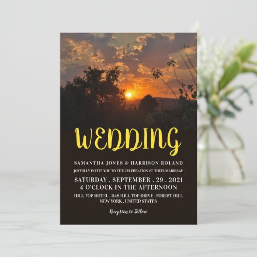 夕べサンセットシー素朴結婚ン 招待状 (スタンド正面)