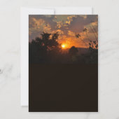 夕べサンセットシー素朴結婚ン 招待状 (裏面)