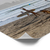 夕べサーファーハナレーベイカウアイ ポスター (角)