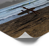 夕べサーファーハナレーベイカウアイ ポスター (角)