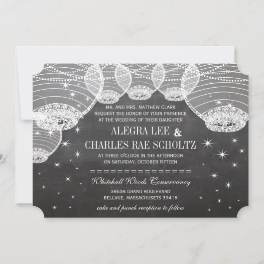 夕べシャルボード紙ランタンザスターズ 招待状 (正面)