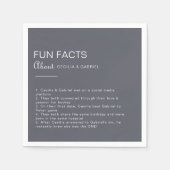 夕べシンプルボホトリビアおもしろいファクト結婚ズ スタンダードカクテルナプキン (正面)