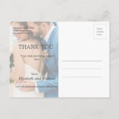 夕べスカイアストラル金ゴールドスター結婚ズサンキューユー ポストカード (裏面)