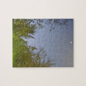 夕べスカイクレセントムーンフォト ジグソーパズル (横)