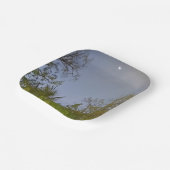 夕べスカイクレセントムーンフォト ペーパープレート (傾斜あり)