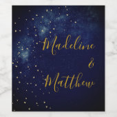 夕べスカイスターズブルーパーソナル結婚ズワインラベル ワインラベル (シングルラベル)