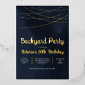 夕べスカイライトストリングバックヤードパーティー 箔招待状 (正面)