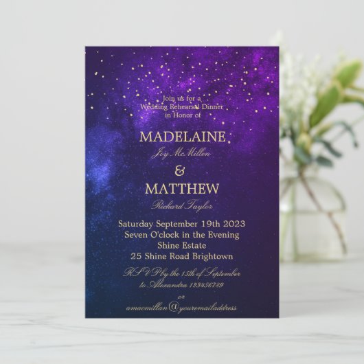 夕べスカイ金ゴールドスターズ結婚パープルズリハーサル 招待状 (スタンド正面)