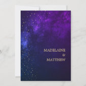 夕べスカイ金ゴールドスターズ結婚パープルズリハーサル 招待状 (裏面)