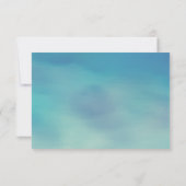 夕べストリングライツパームツリーRSVPターコイズ 出欠カード (裏面)