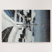 夕べスノーアット寺島村蓮居川瀬 ジグソーパズル (横)