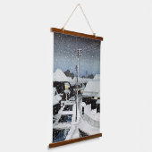 夕べスノーアット寺島村蓮居川瀬 吊り下げ型タペストリー (傾斜あり)