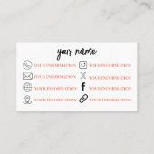 夕べダーセットビジネスカード 名刺 (裏面)