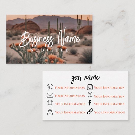 夕べダーセットビジネスカード 名刺 (正面/裏面)