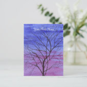夕べツリー葉書 ポストカード (スタンド正面)
