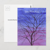 夕べツリー葉書 ポストカード (正面/裏面)