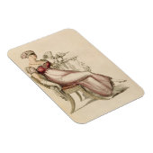 夕べドレスまたはボールガウン、アックからのファッションプレート マグネット (右側)