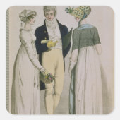 夕べドレス用イラストレーション スクエアシール (正面)