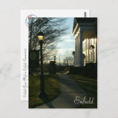 夕べビューエンフィールドタウンホール（コネチカット） ポストカード (正面/裏面)