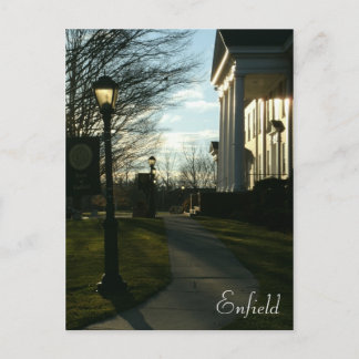 夕べビューエンフィールドタウンホール（コネチカット） ポストカード