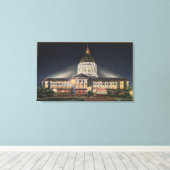 夕べビューオブシティホール キャンバスプリント (インサイチュ (ウッドフロア))