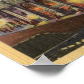 夕べビューオブフェリー建物 ポスター (角)