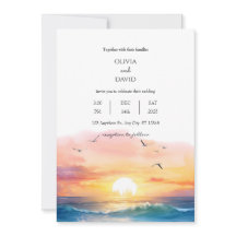 夕べビーチサンセットシーナリーウォーター結婚カラー