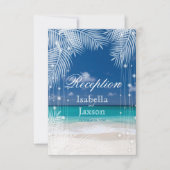 夕べビーチ結婚式-披露宴 招待状 (正面)