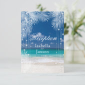 夕べビーチ結婚式-披露宴 招待状 (スタンド正面)