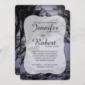 夕べフォレスト金属結婚式招待状 招待状 (正面/裏面)