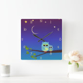 夕べフールズウォールクロック スクエア壁時計 (ホーム)