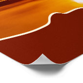 夕べブリスヘロン魚釣り写真ポスター ポスター (角)