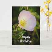 夕べプリムローズワイルドフラワー誕生日カード カード (黄色い花)