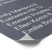 夕べボホ結婚アルファベット座席表 ポスター (角)