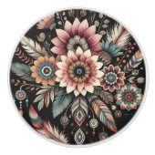 夕べボホ開花 セラミックノブ (正面)