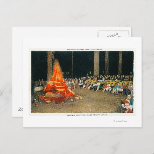 夕べボンファイアアットジャイアントフォレストロッジ ポストカード (正面/裏面)