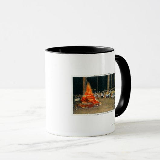 夕べボンファイアアットジャイアントフォレストロッジ マグカップ (正面右)