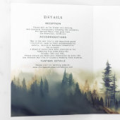 夕べマウンテンズミストパノラ結婚ノラマズ写真 三つ折り招待状 (内部最初)