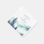 夕べマウンテンズ自然エレガントな結婚式 スタンダードカクテルナプキン (角)