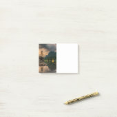 夕べマウンテンレイク写真 ポストイット (デスク上)