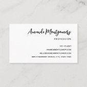 夕べマウンテンレイク写真 名刺 (裏面)