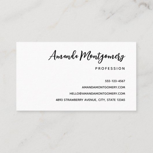 夕べマウンテンレイク写真 名刺 (裏面)