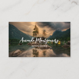 夕べマウンテンレイク写真 名刺