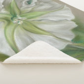 夕べムーンフラワーパステルアートパーソナライズされた シェルパブランケット (3/4)