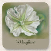 夕べムーンフラワーパステルアート コースター (正面)