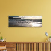 夕べライトフィストラルビーチニューキーコーンウォールUK キャンバスプリント (インサイチュ (リビング))