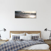 夕べライトフィストラルビーチニューキーコーンウォールUK キャンバスプリント (インサイチュ (寝室))